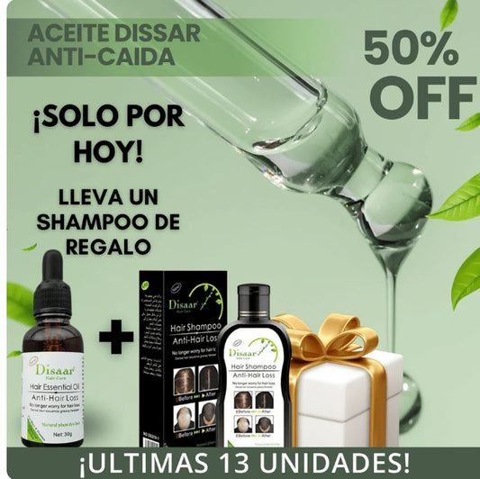 ACEITE ANTICAÍDA Y CRECIMIENTO CAPILAR + Shampoo de regalo🎁